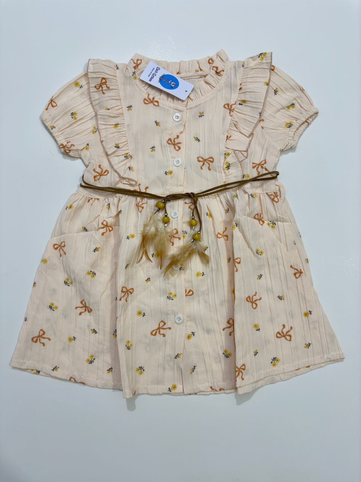 Classic Belt Dress for Girls