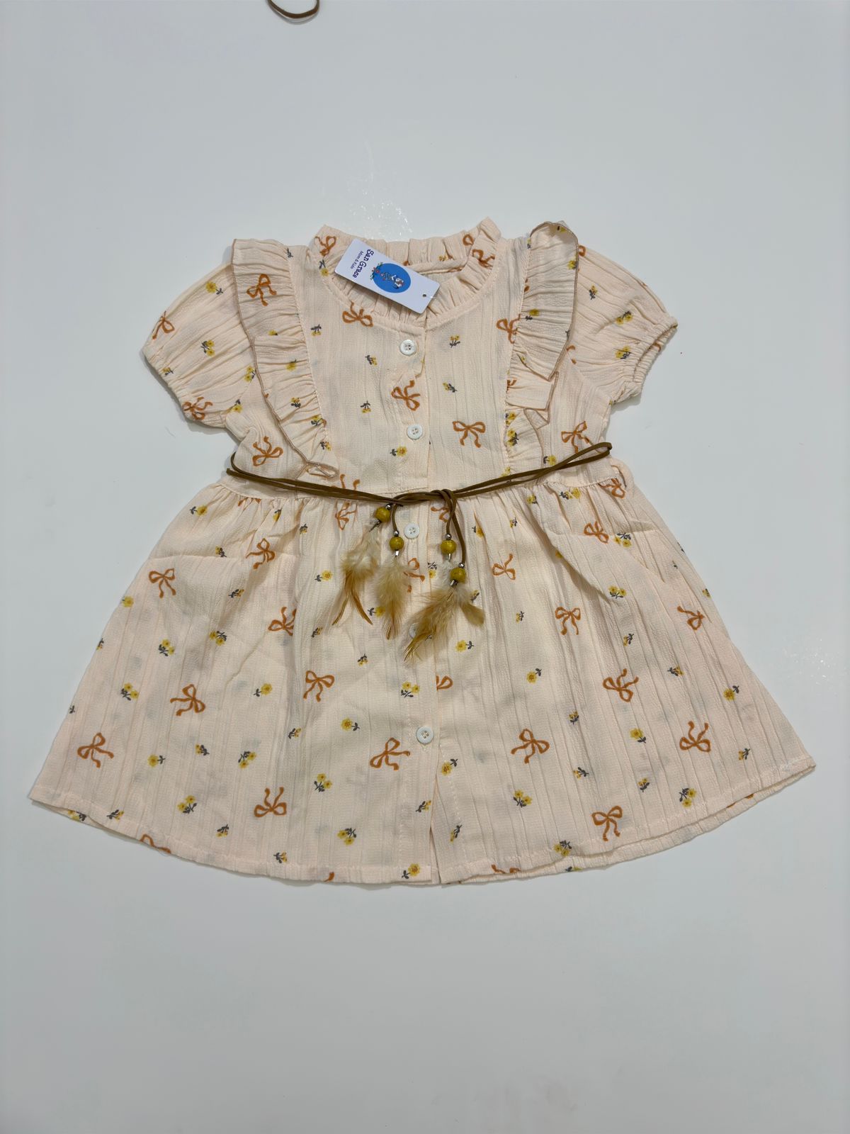 Classic Belt Dress for Girls