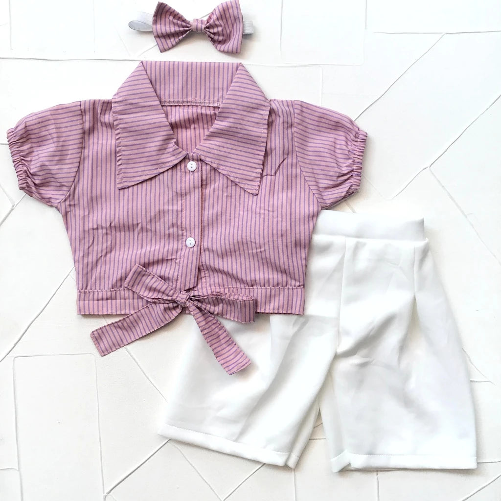 Shirt & White Pants Set