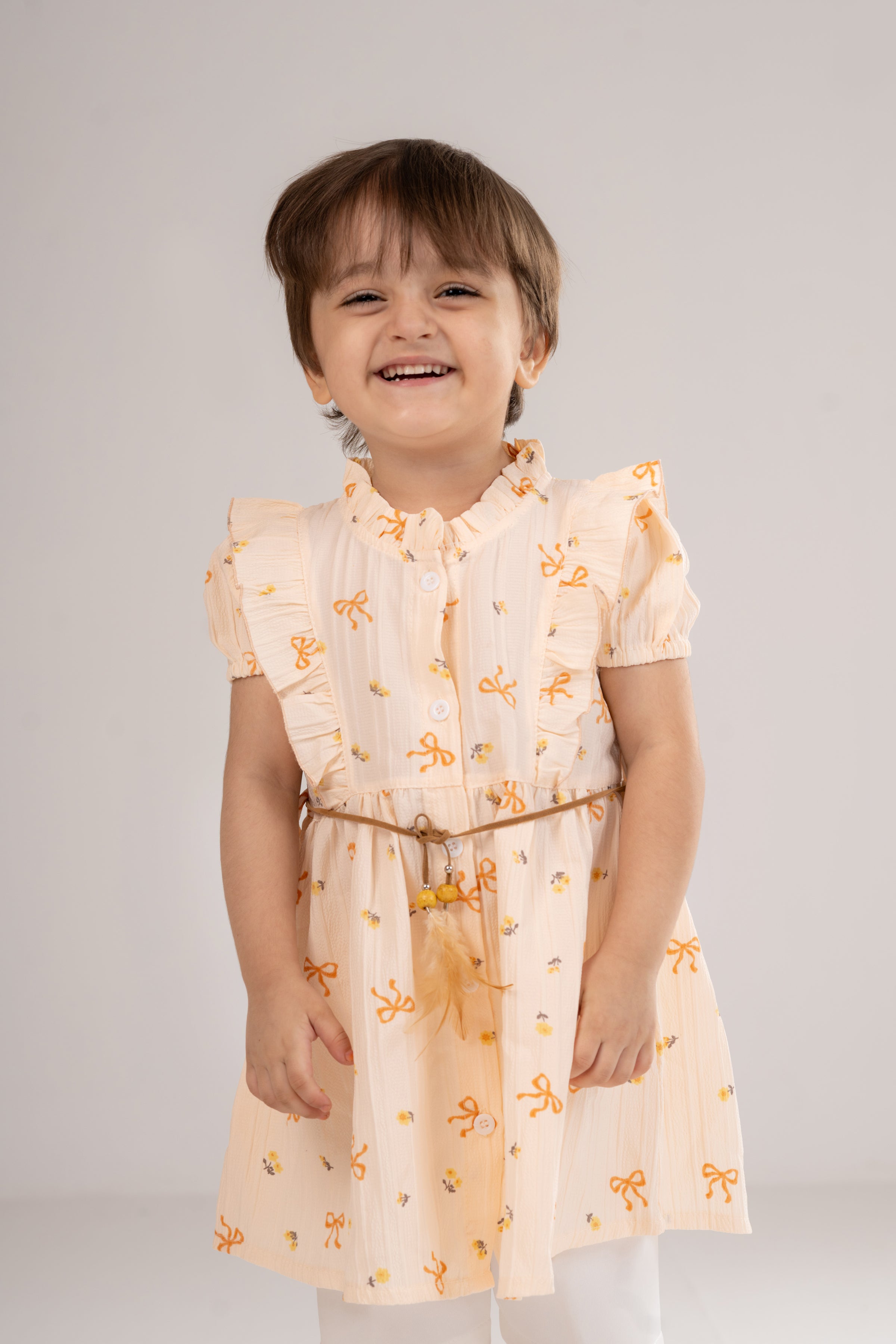 Classic Belt Dress for Girls