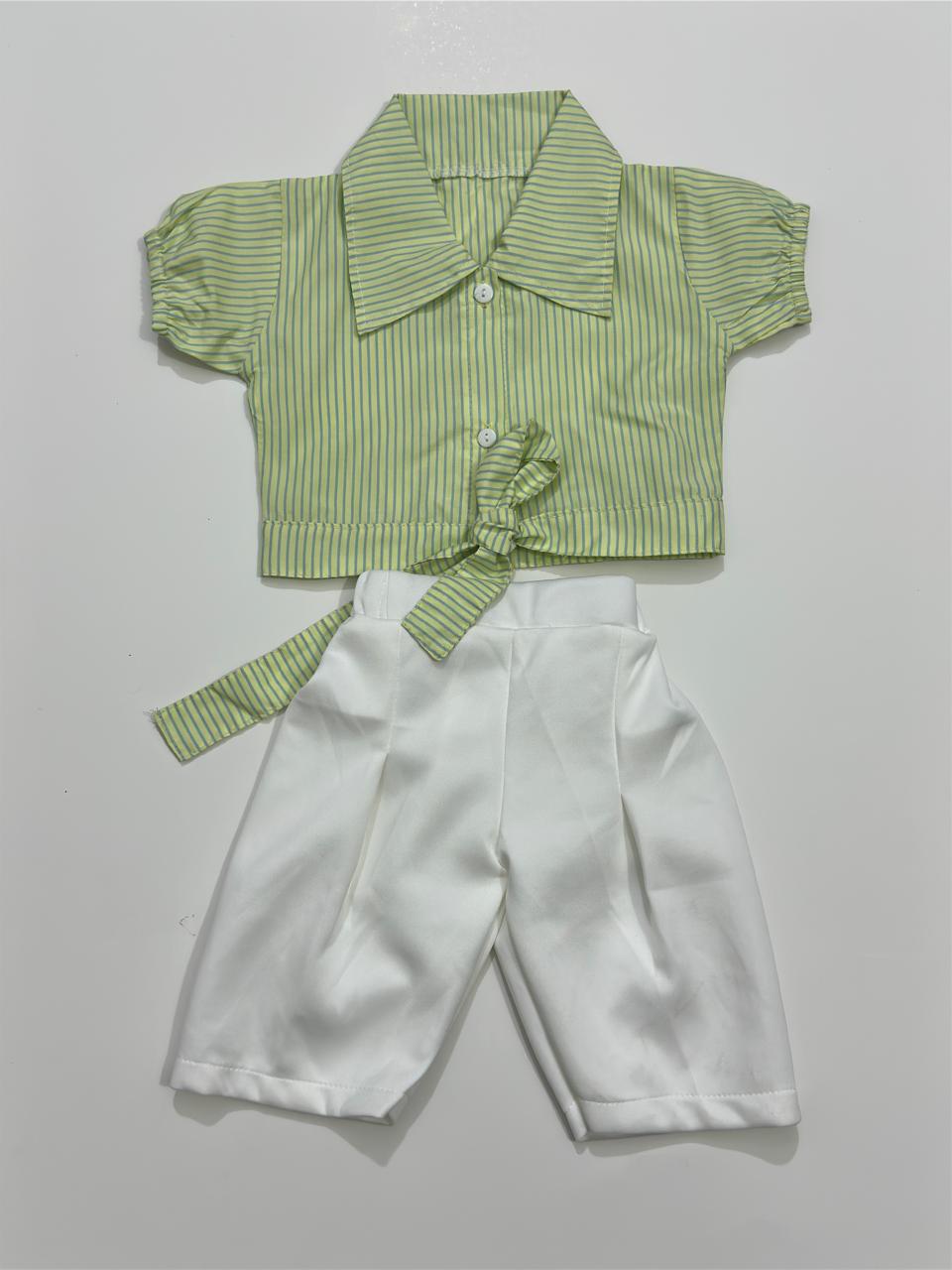 Shirt & White Pants Set