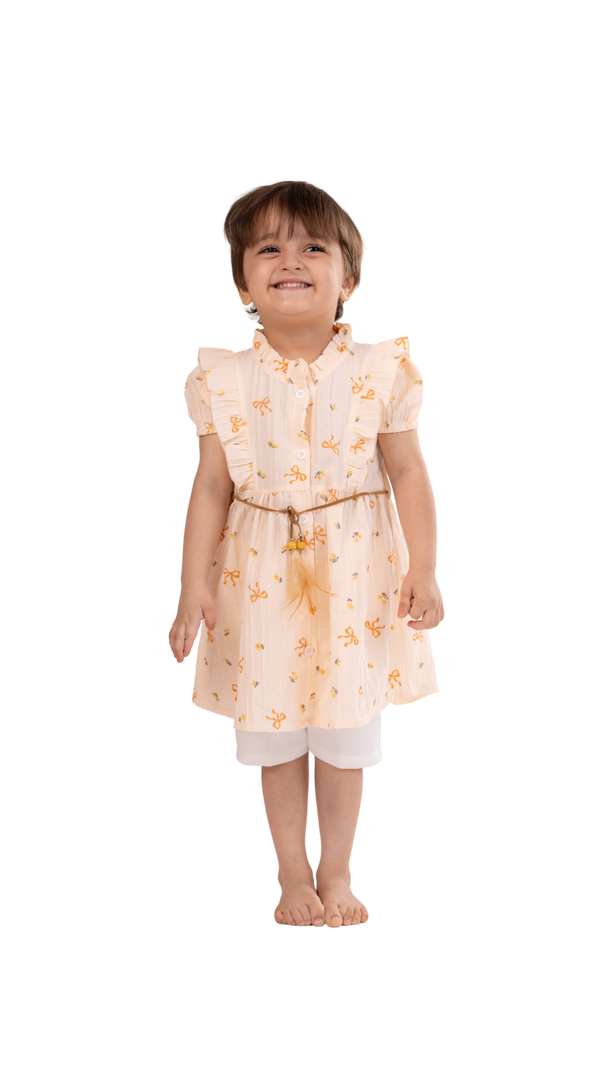 Classic Belt Dress for Girls