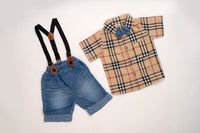 Flannel Shirt & Suspender Jeans Set thumbnail
