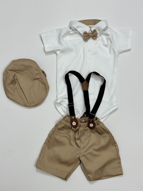 Twill Suspender Shorts