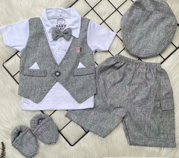 2-Tone Baby Vest with Button