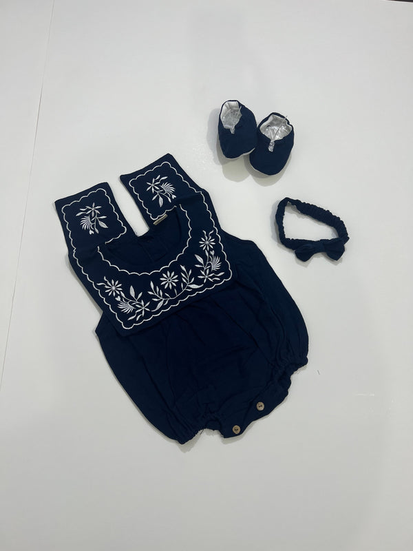 Embroidered Cotton Jumper Set