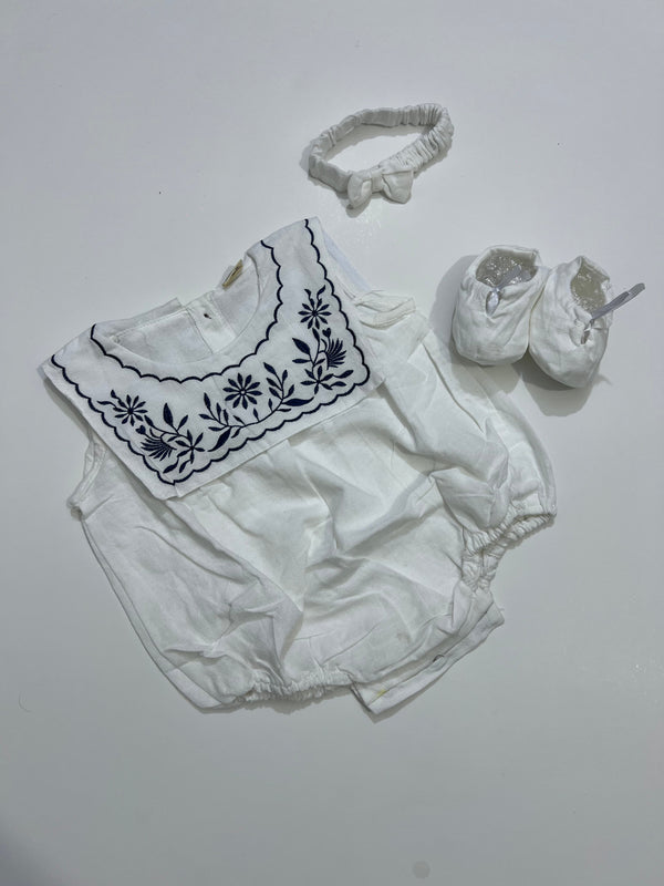Embroidered Cotton Jumper Set
