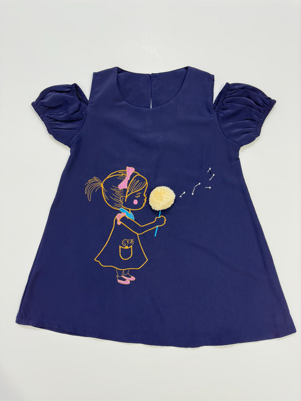 Sabrina Dress with Pompoms