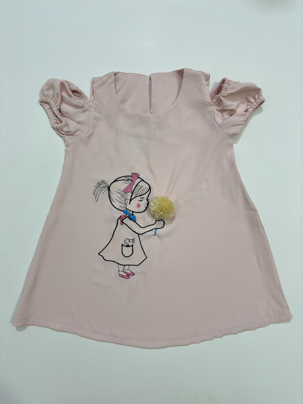 Sabrina Dress with Pompoms