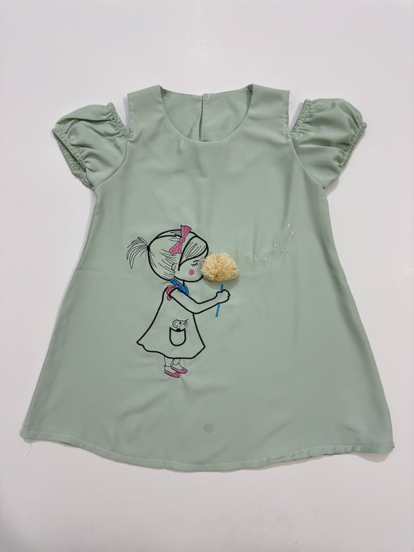 Sabrina Dress with Pompoms
