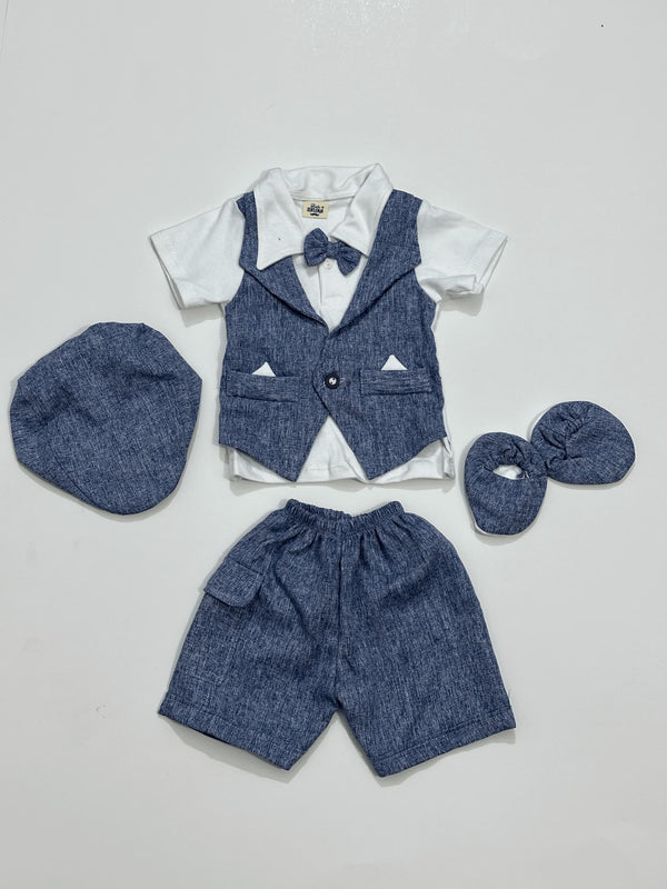 2-Tone Baby Vest with Button