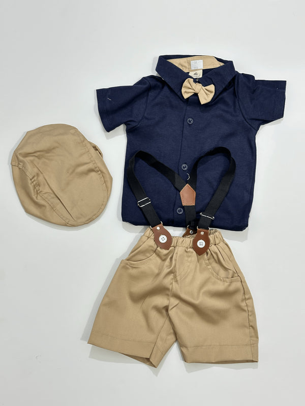 Twill Suspender Shorts