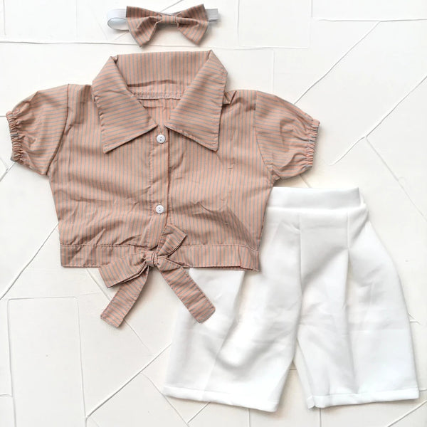 Shirt & White Pants Set