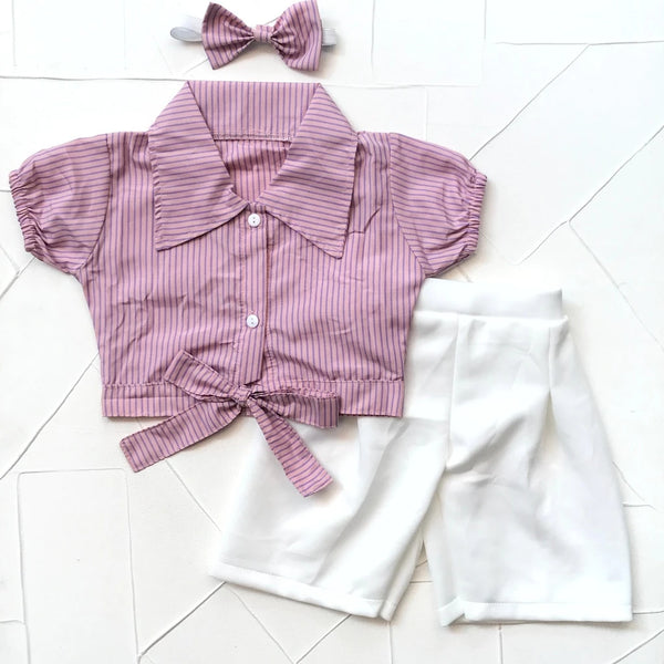 Shirt & White Pants Set
