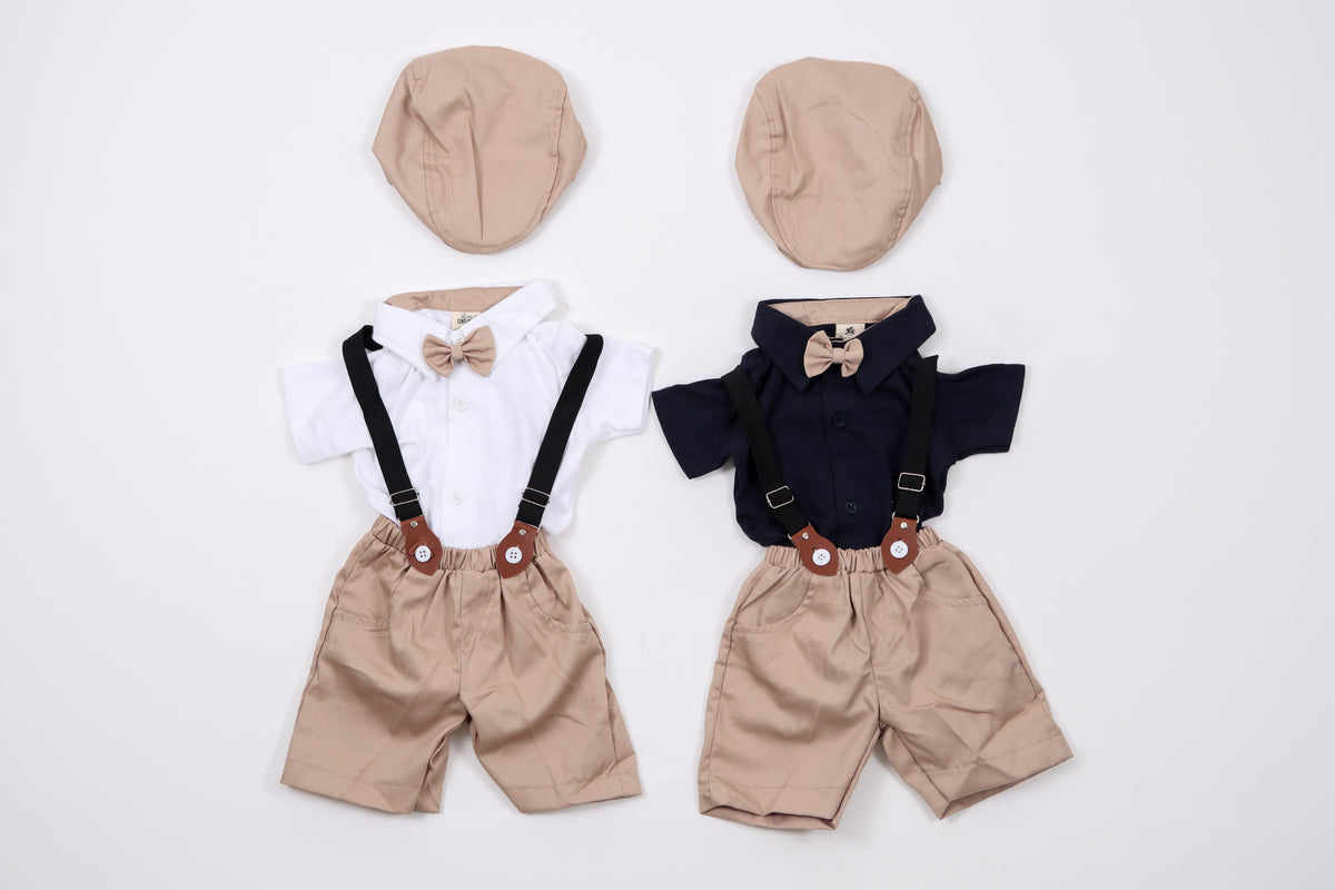 Twill Suspender Shorts