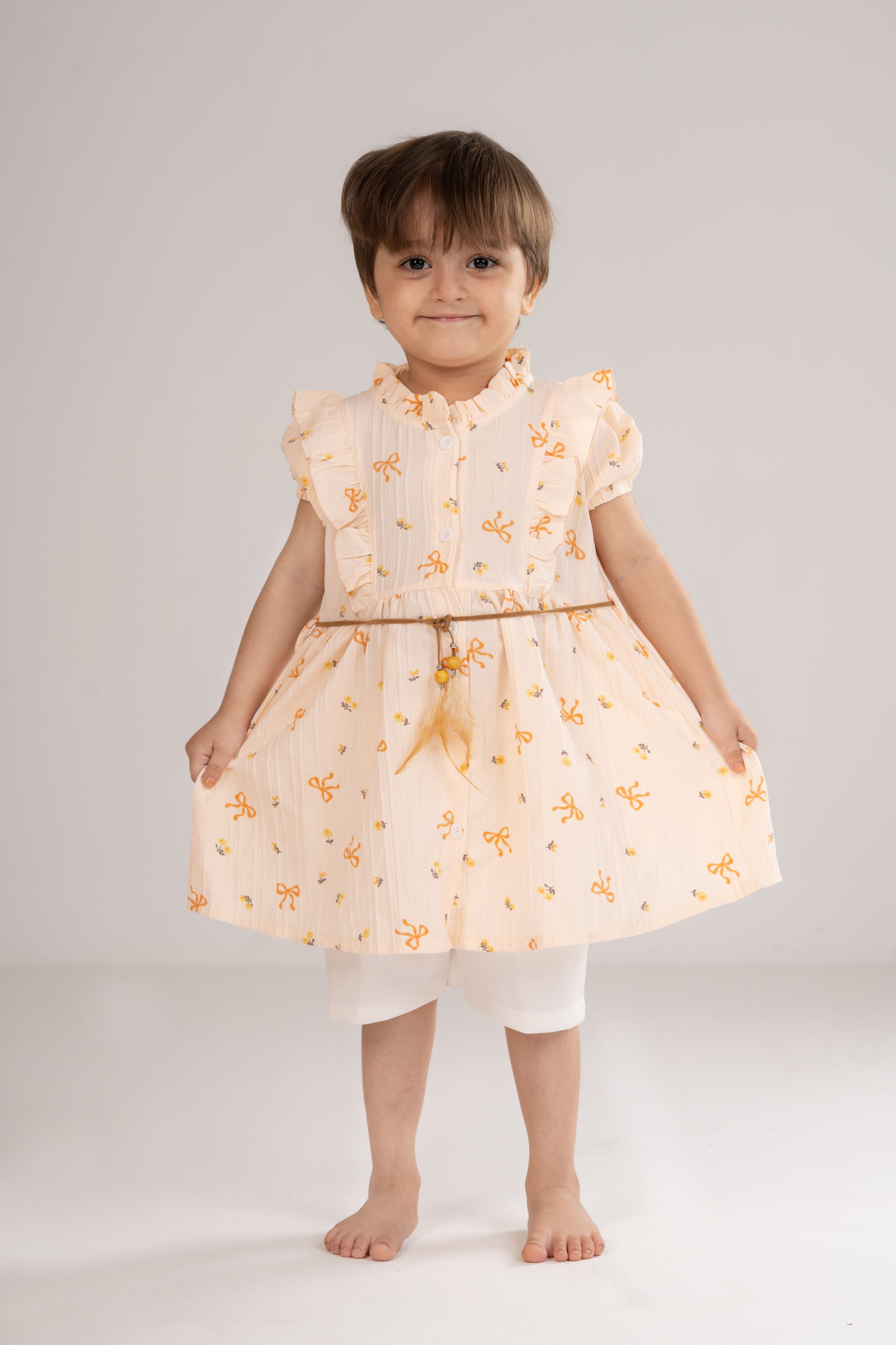 Classic Belt Dress for Girls