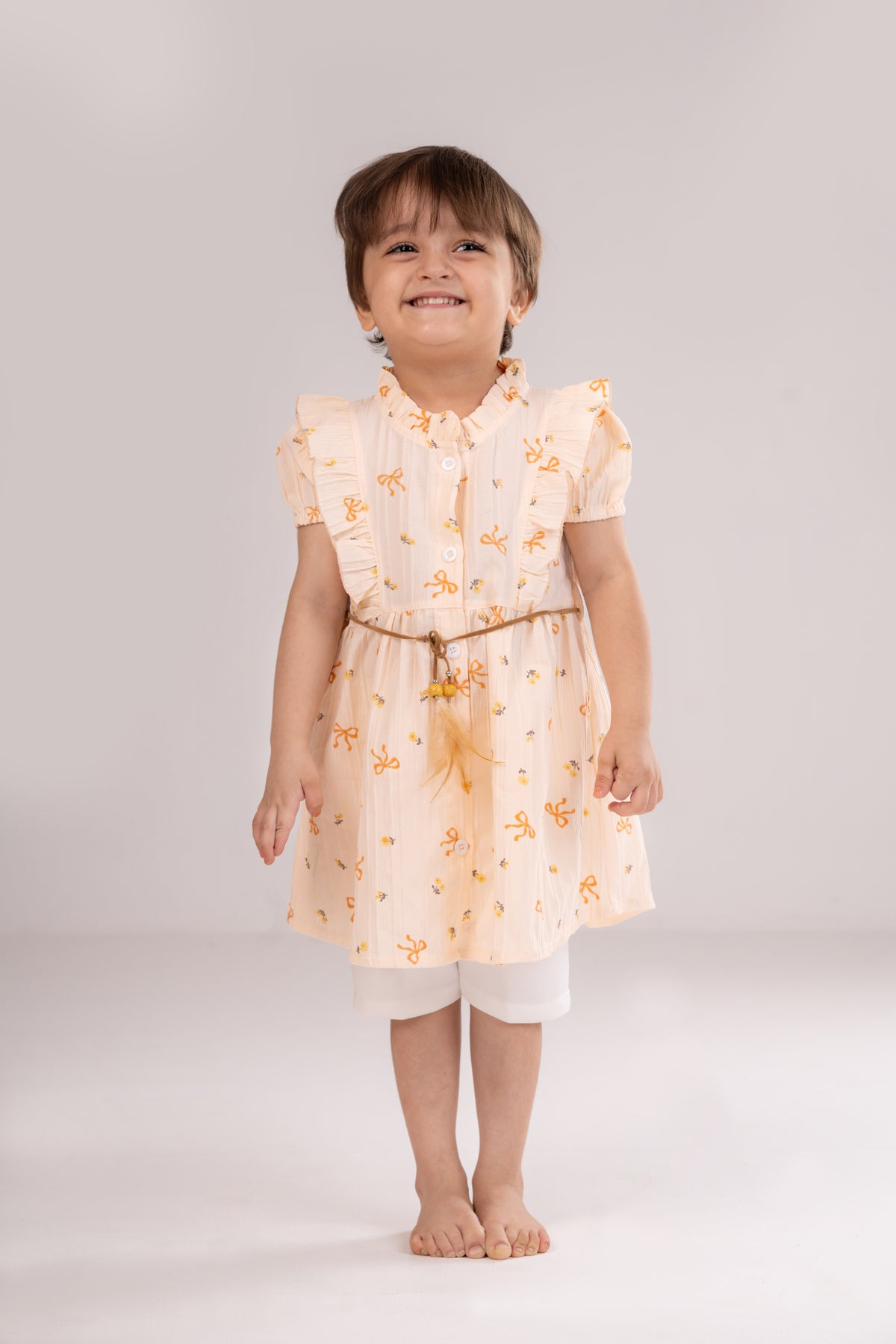 Classic Belt Dress for Girls