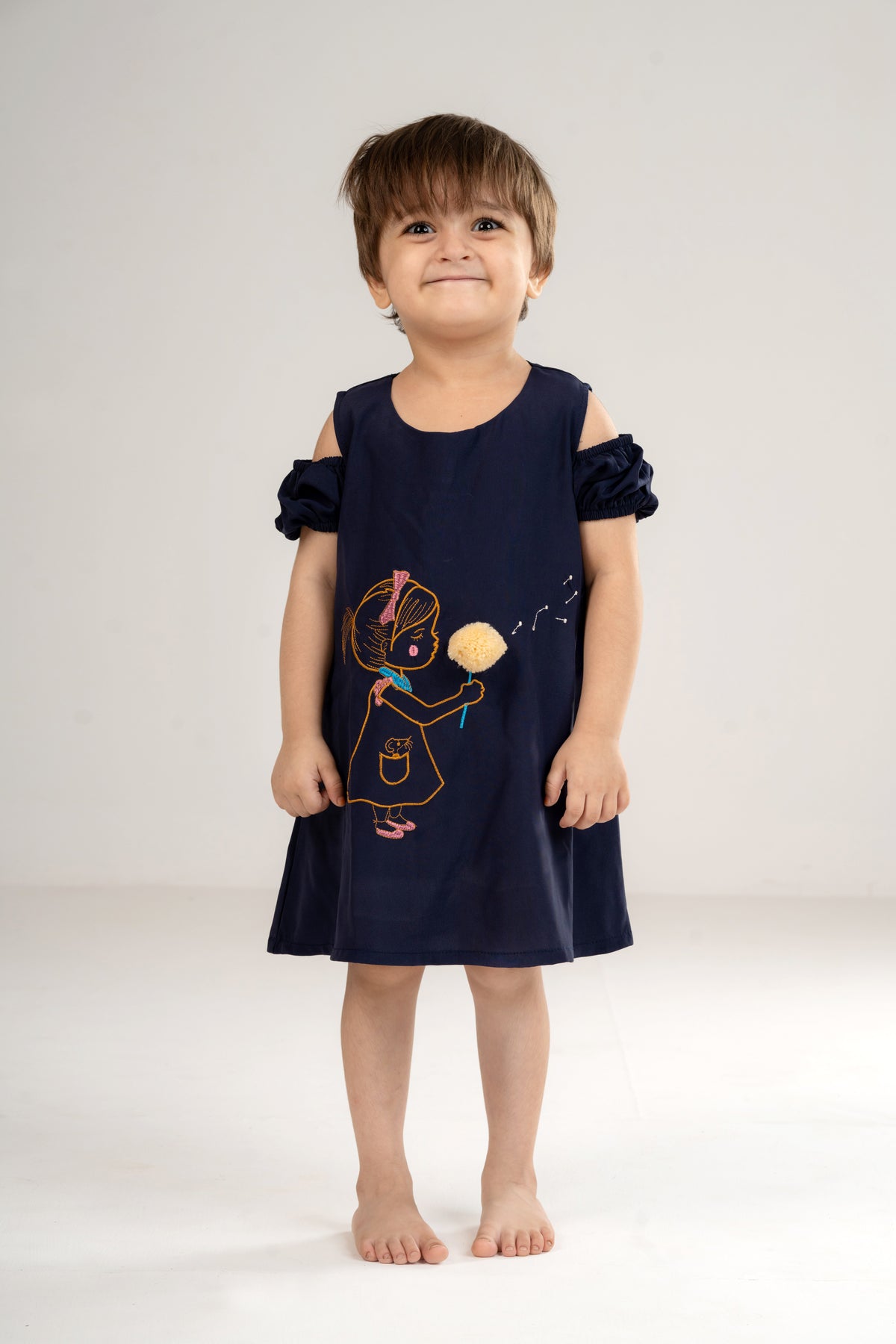 Sabrina Dress with Pompoms