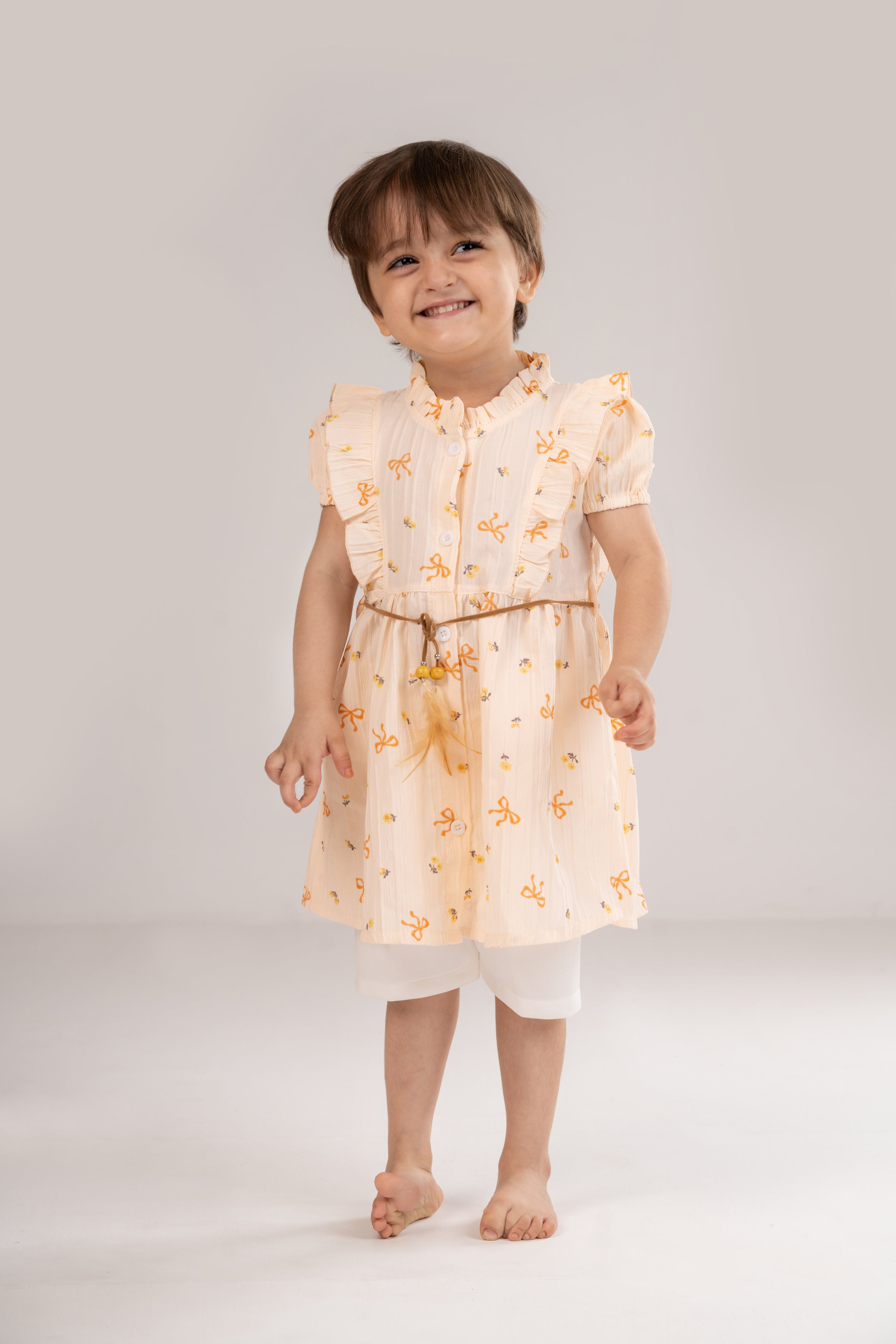 Classic Belt Dress for Girls